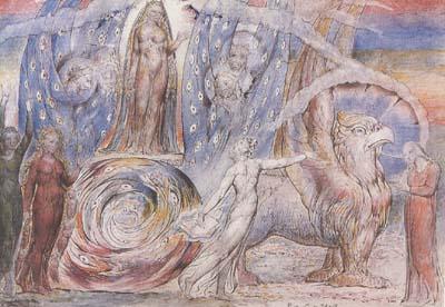 Blake, William Beatrice addressing Dante from her Wagon (mk08) Sweden oil painting art